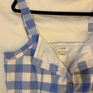 J.Crew blue checked dress - only worn once!
